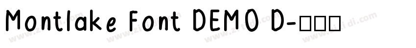 Montlake Font DEMO D字体转换